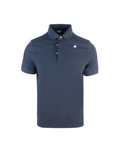 K-way Polo Alderich Stretch Blu In K89blue Depth