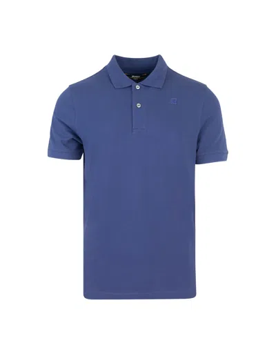 K-way Polo Amedee Piquet Blue In 867