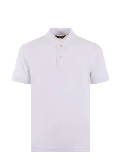 K-way Polo Shirt In Bianco