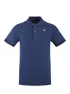 K-way Logo Short-sleeved Polo Shirt In Blue