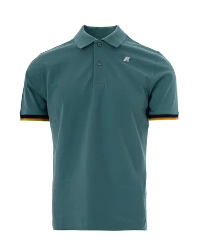 K-way Logo-patch Polo Shirt In Blue