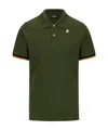 K-way Short-sleeved Polo Shirt In Green