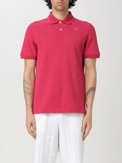 K-way Polo Shirt  Men Color Pink In 粉色