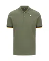 K-way Vincent Piquet Polo Shirt In Cotton In Green