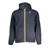 K-way K Way Le Vrai Claude 3.0 Warm Black Waterproof Jacket In Blue