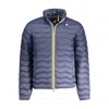 K-way Blue Polyamide Men Jacket In Blue