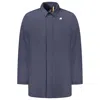 K-way Blue Polyamide Men Jacket In Blue