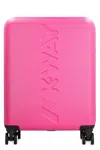 K-way Polycarbonate Hardshell Small Trolley Luggage In Pink