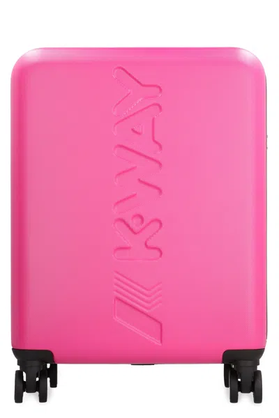 K-way Polycarbonate Hardshell Small Trolley Luggage In Pink