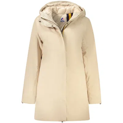 K-way Polyester Jackets & Women's Coat In Gold