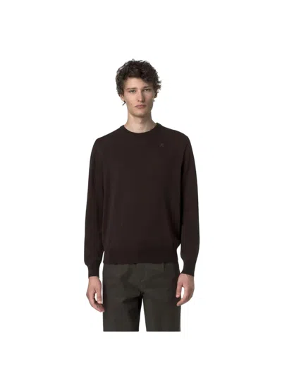 K-way Pullover Men's Sweater In Cashmere And Cotton K2142ew 260 In Brown