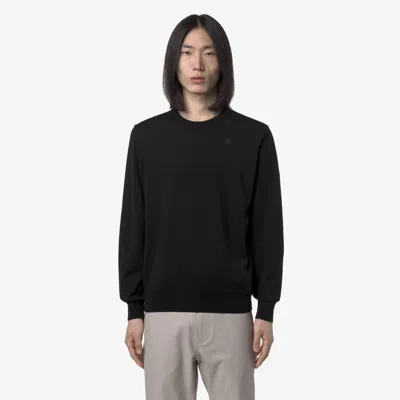 K-way Pullover Men's Sweater In Cashmere And Cotton K2142ew ♪ In Black