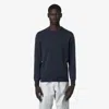 K-way Pullover Men's Sweater In Cashmere And Cotton K2142ew In Blue