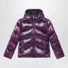 K-way K Way Purple Down Jacket In Iridescent Nylon In Purple