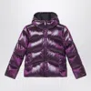K-way Hooded Puffer Jacket In Purple