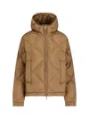 K-way Quill Super Light Hooded Down Jacket In Brown Corda
