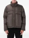 K-way Tuill Thermo Microfiber Down Jacket In Brown