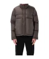 K-way Tuill Thermo Microfiber Down Jacket In Brown