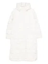 K-way Quilted White Parka With Relaxed Fit In Multi