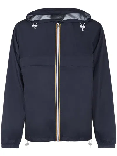 K-way R&d Claude 1965 Lightweight Hooded Jacket In Blue