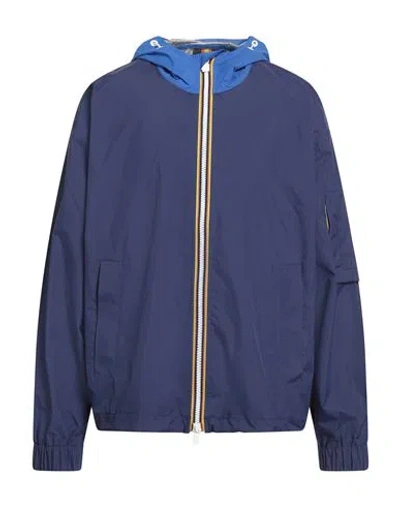 K-way R & D Man Jacket Navy Size Xl Polyamide, Polyurethane In Blue