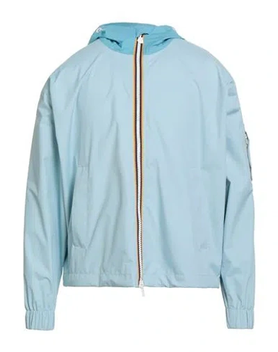 K-way R & D Man Jacket Sky Blue Size Xl Polyamide, Polyurethane