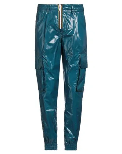 K-way R & D Man Pants Deep Teal Size Xs Polyamide In Green
