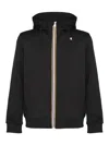 K-way Waterproof Midnight Blue Jacket With Front Zip And Hood In Blue
