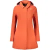K-way Red Polyester Women Coat In Orange
