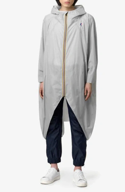 K-way Rennes Waterproof Packable Rain Poncho In Grey