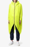 K-way Rennes Waterproof Packable Rain Poncho In Yellow Soleil
