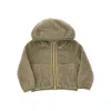 K-way Reversible Downjacket In Sherpa Fabric Kids In Green
