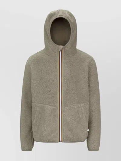 K-WAY REVERSIBLE HOODED FLEECE JACKET