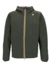K-way Duck Down Padded Jack St Thermo Reversibile Jacket In Green