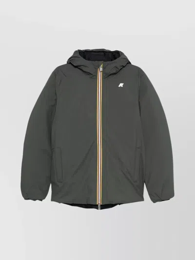 K-WAY REVERSIBLE HOODED PADDED JACKET