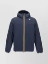 K-way Reversible Hooded Quilted Jacket In Blue