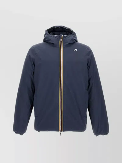 K-way Reversible Hooded Quilted Jacket In Blue