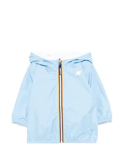 K-way Babies' Reversible Hooded Zip-up Jacket In Blue