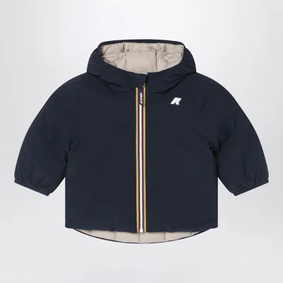 K-way Reversible Jack Thermo Jacket In Blue/beige