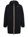 K-way Veste Coupe-vent Le Vrai 3.0 Eiffel En Nylon In Nero/verde Militare