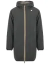 K-way Le Vrai 3.0 Eiffel Raincoat In Verde Militare/beige
