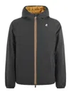 K-way You Can Also Modify Iu Down Jacket In Verde Militare/giallo