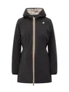 K-way K Way Sophie Plus Reversible Hooded Jacket In Black