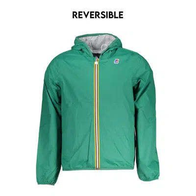 K-way Reversible Waterproof Hooded Jacket In Green
