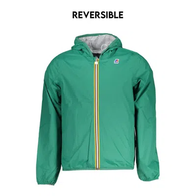 K-way Reversible Waterproof Hooded Men's Jacket In Green