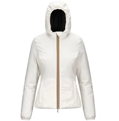 K-way Reversible Windproof Jacket With Adjustable Hood In White