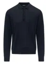 K-way Rey Button-fastening Polo Shirt In Blue