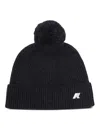 K-way Ribbed Beanie In Black