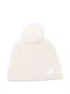 K-way Ribbed Pom-pom Hat In Neutral