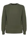 K-way Ribbed Round-neck Sweater In Green